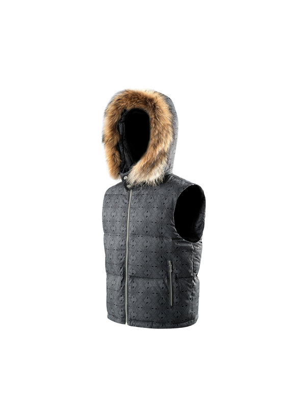 LUMINOUS DAWN BAT PATTERN DOWN VEST