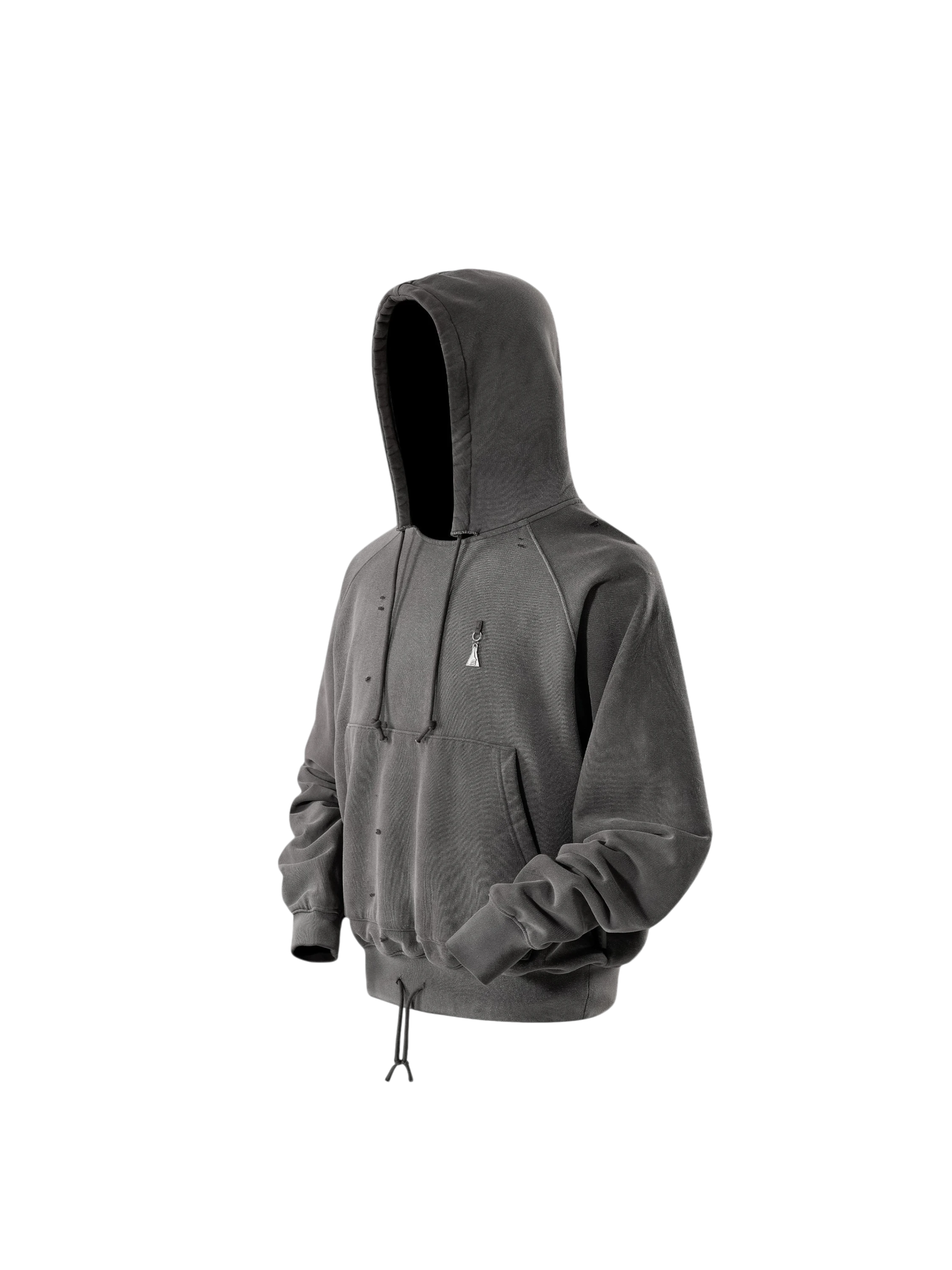 TBHNP Disciple distressed stained pullover hoodie, grey — men's streetwear hoodie