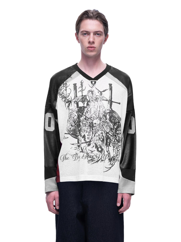 LUMINOUS DAWN SWORDSHIELD SPECTER PRINTED RUGBY L/S TEE