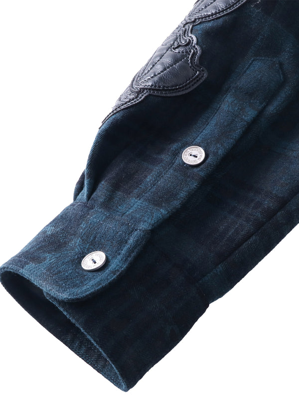 LUMINOUS DAWN RHINESTONE PEARL BAT PATTERN L-S SHIRT