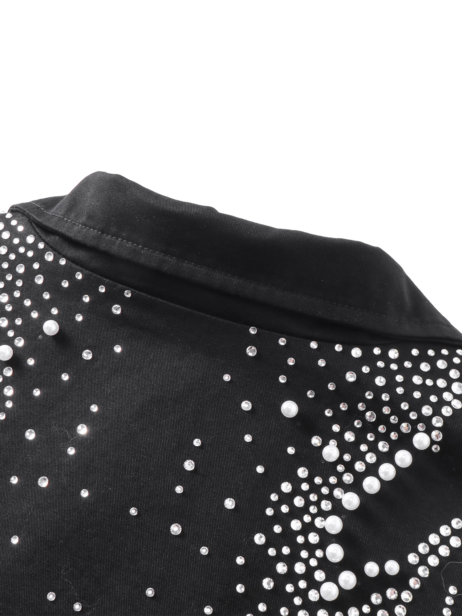 LUMINOUS DAWN PEARL RHINESTONE ZIP JACKET