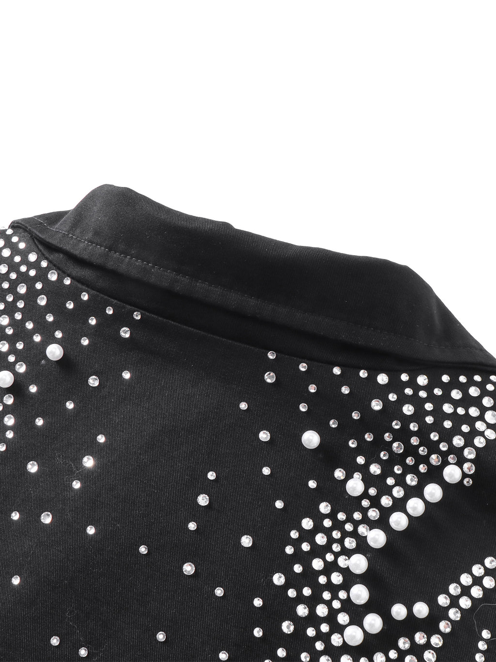 LUMINOUS DAWN PEARL RHINESTONE ZIP JACKET