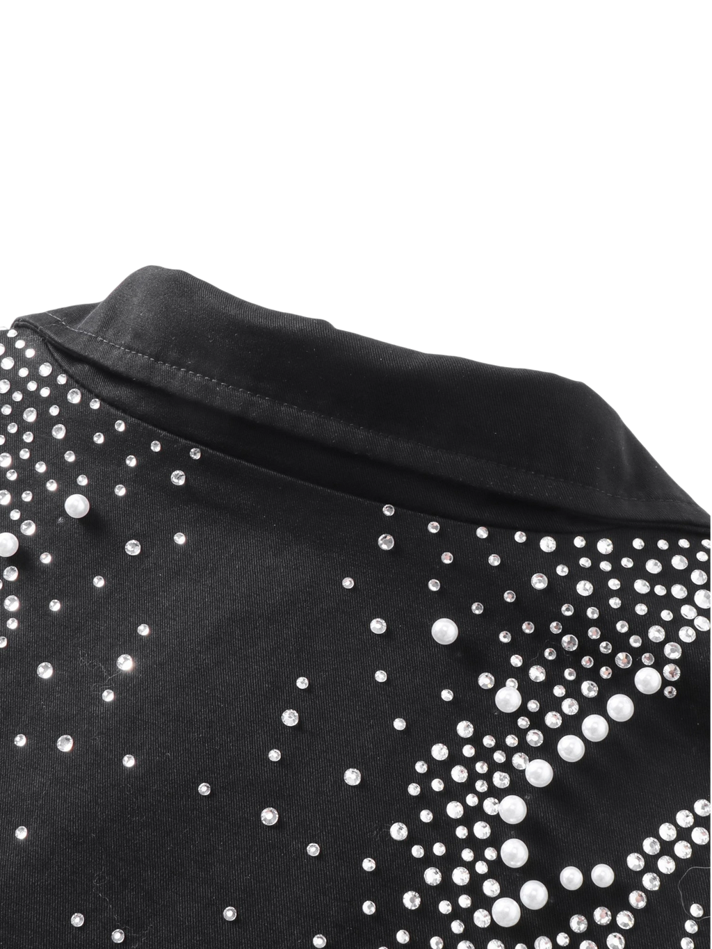 LUMINOUS DAWN PEARL RHINESTONE ZIP JACKET