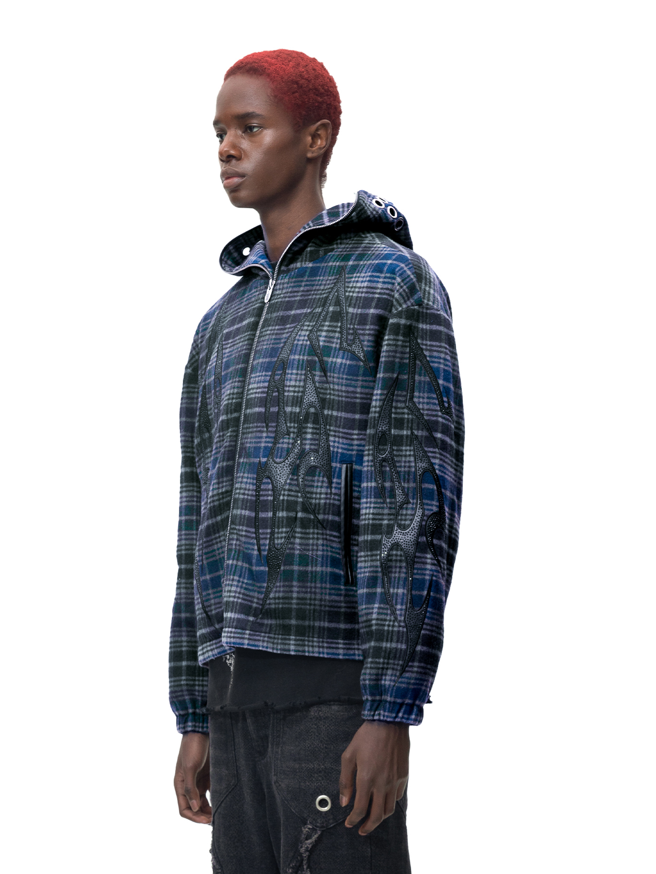 ECLIPSE OF THE BLOOD MOON KNIGHT ZIP-UP HOODIE WOOLEN SHIRT