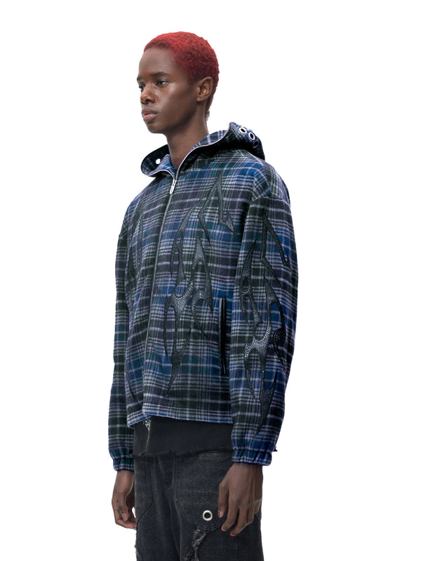 ECLIPSE OF THE BLOOD MOON KNIGHT ZIP-UP HOODIE WOOLEN SHIRT
