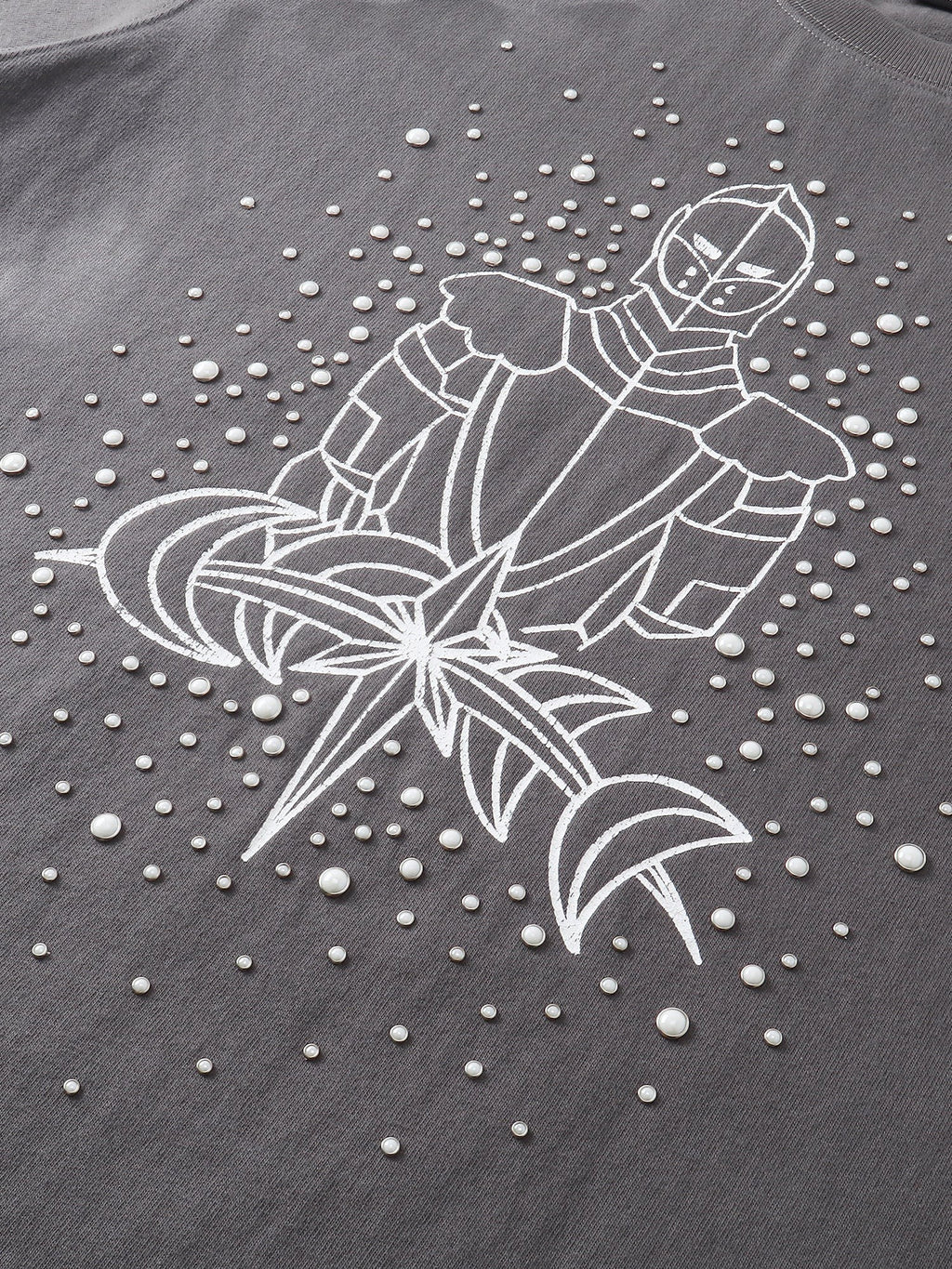 TBHNP Luminous Dawn sketch knight rhinestone t-shirt — men's streetwear graphic tee