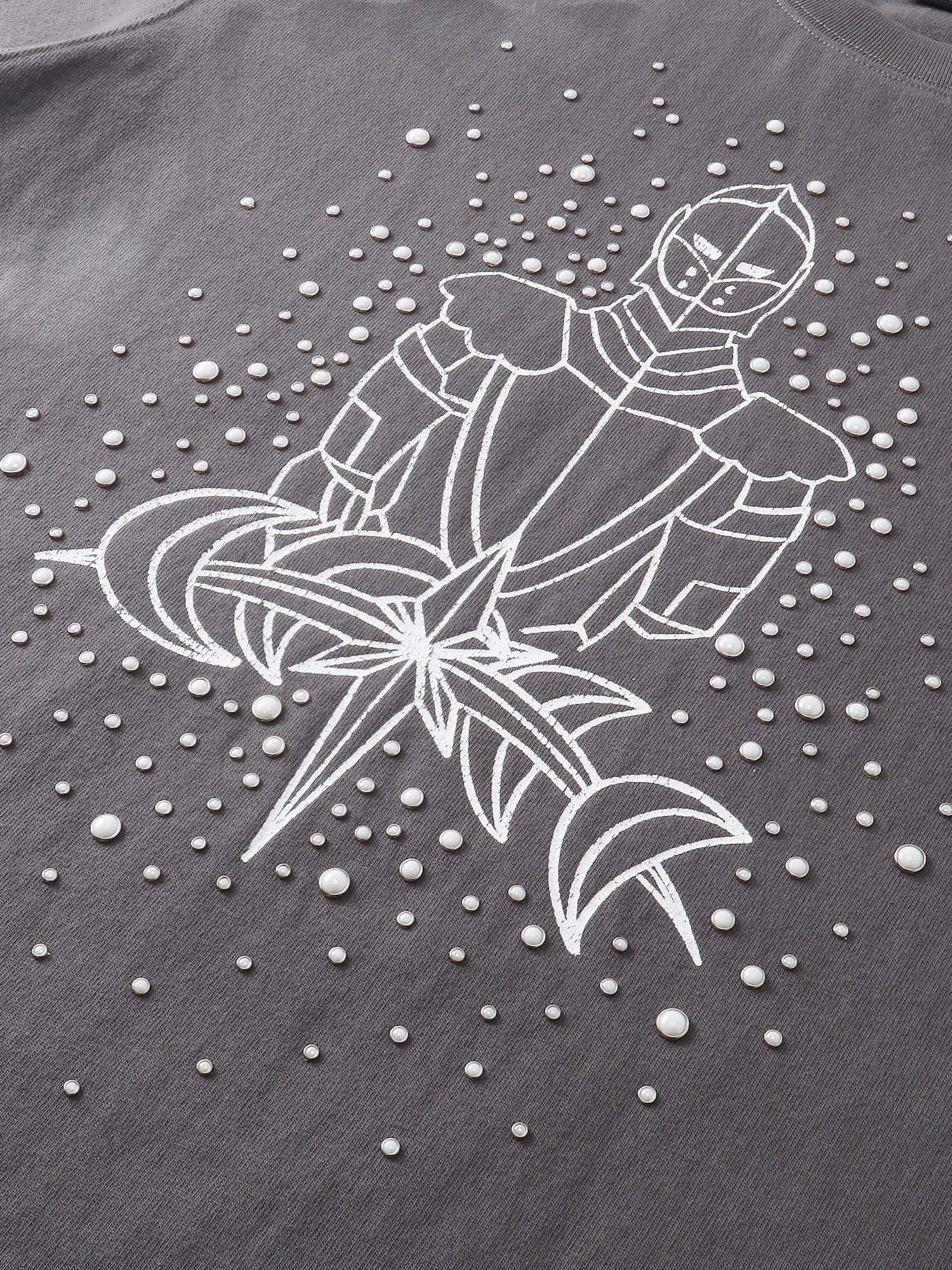 TBHNP Luminous Dawn sketch knight rhinestone t-shirt — men's streetwear graphic tee