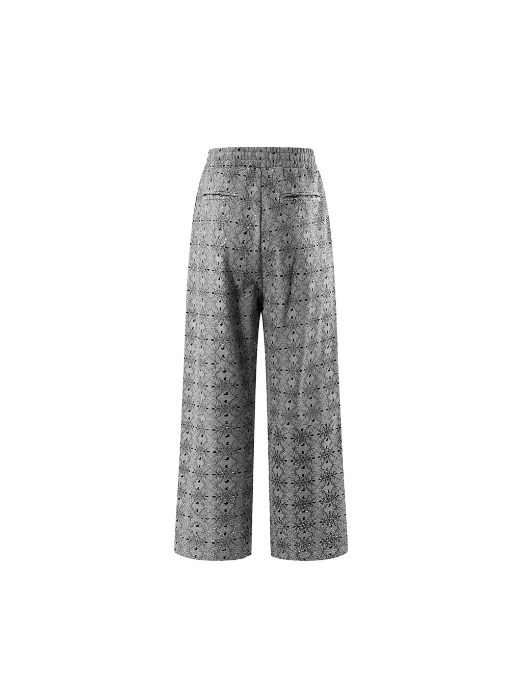 LUMINOUS DAWN DARK PATTERN RHINESTONE PANTS