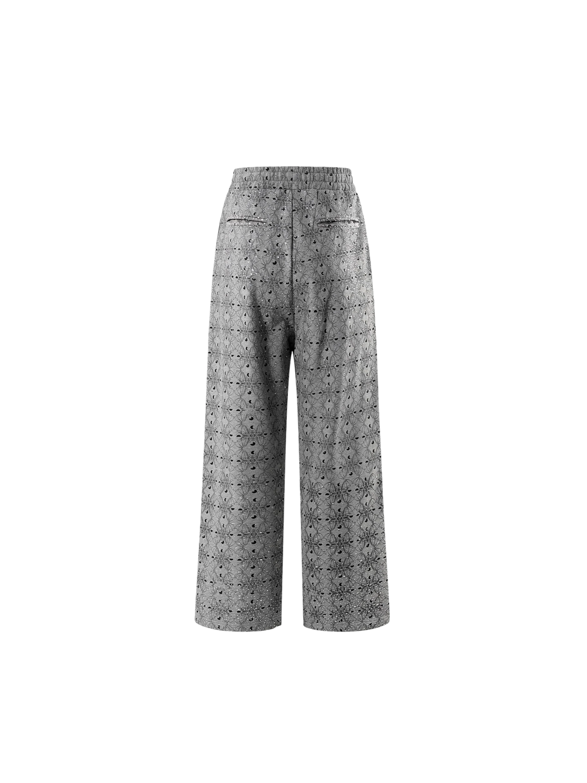 TBHNP Luminous Dawn all-over rhinestone wide-leg pants — men's streetwear pants