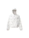LUMINOUS DAWN EMBROIDERED LOGO TEXTURED HOODIE