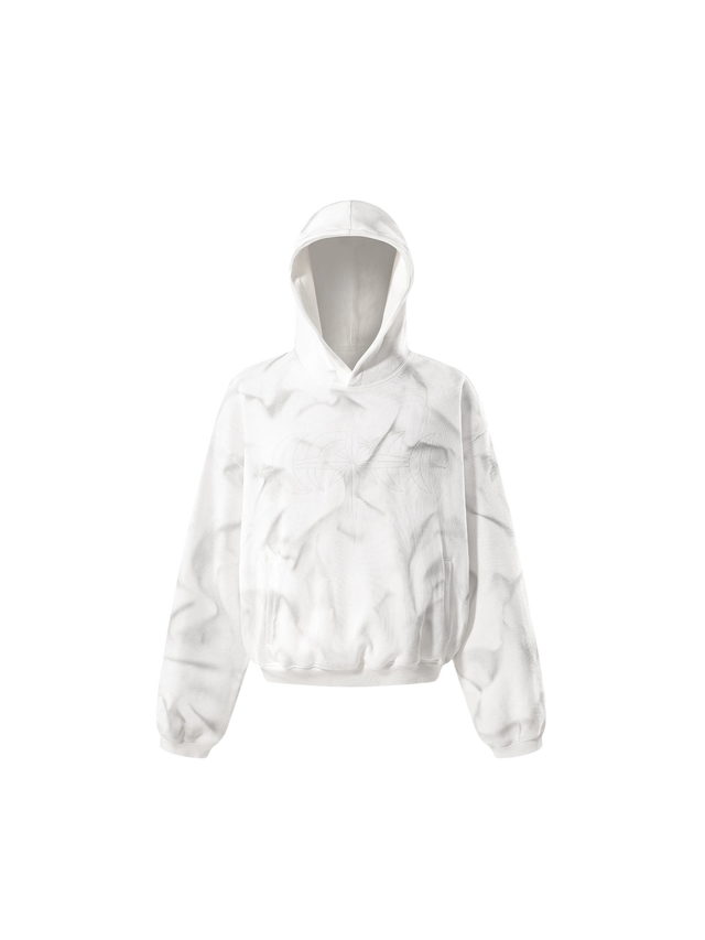 EMBROIDERED LOGO TEXTURED HOODIE