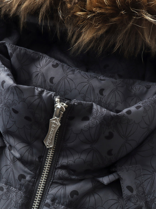 LUMINOUS DAWN BAT PATTERN DOWN VEST