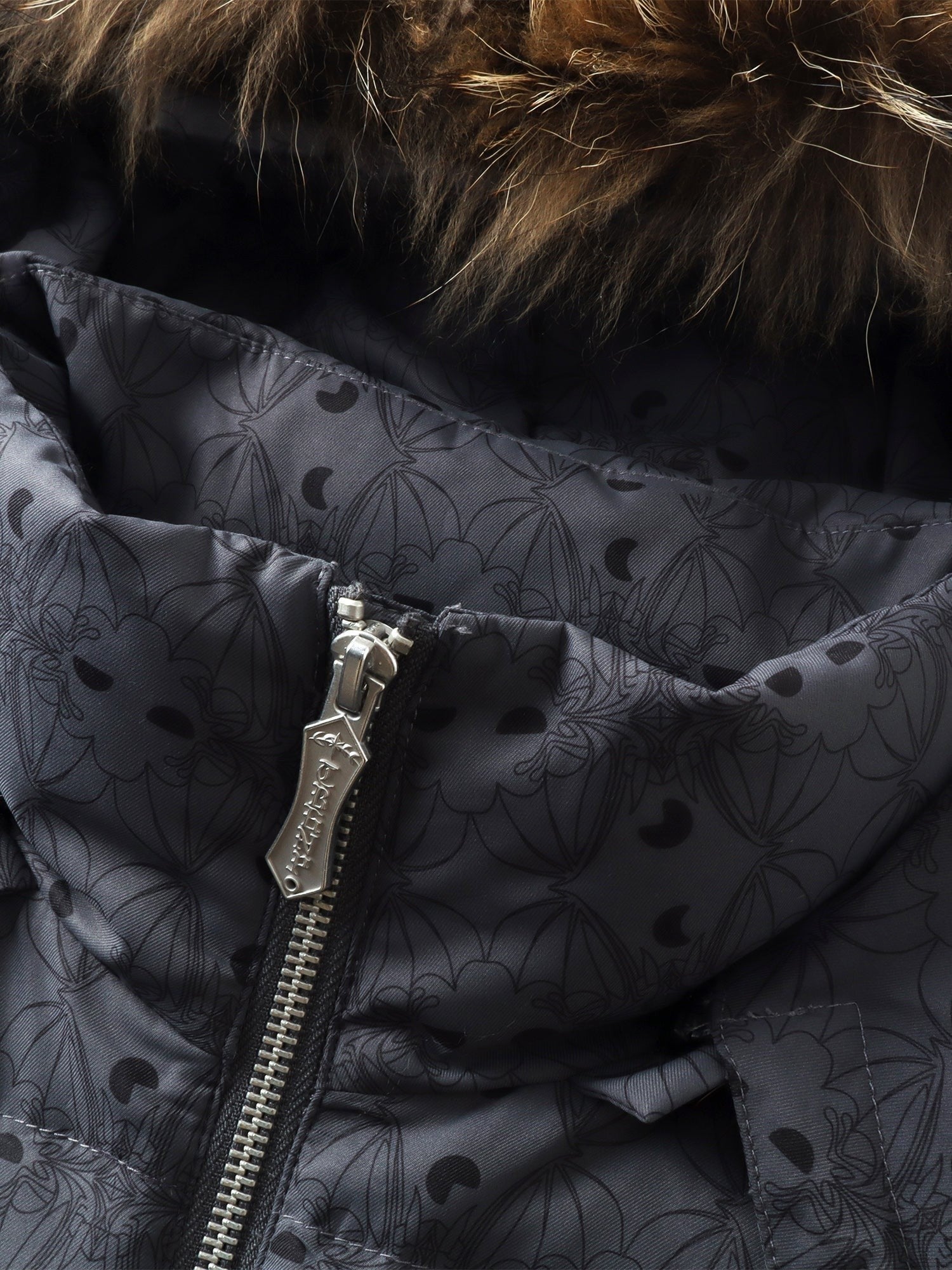 TBHNP Luminous Dawn bat pattern down puffer vest — men's streetwear gilet