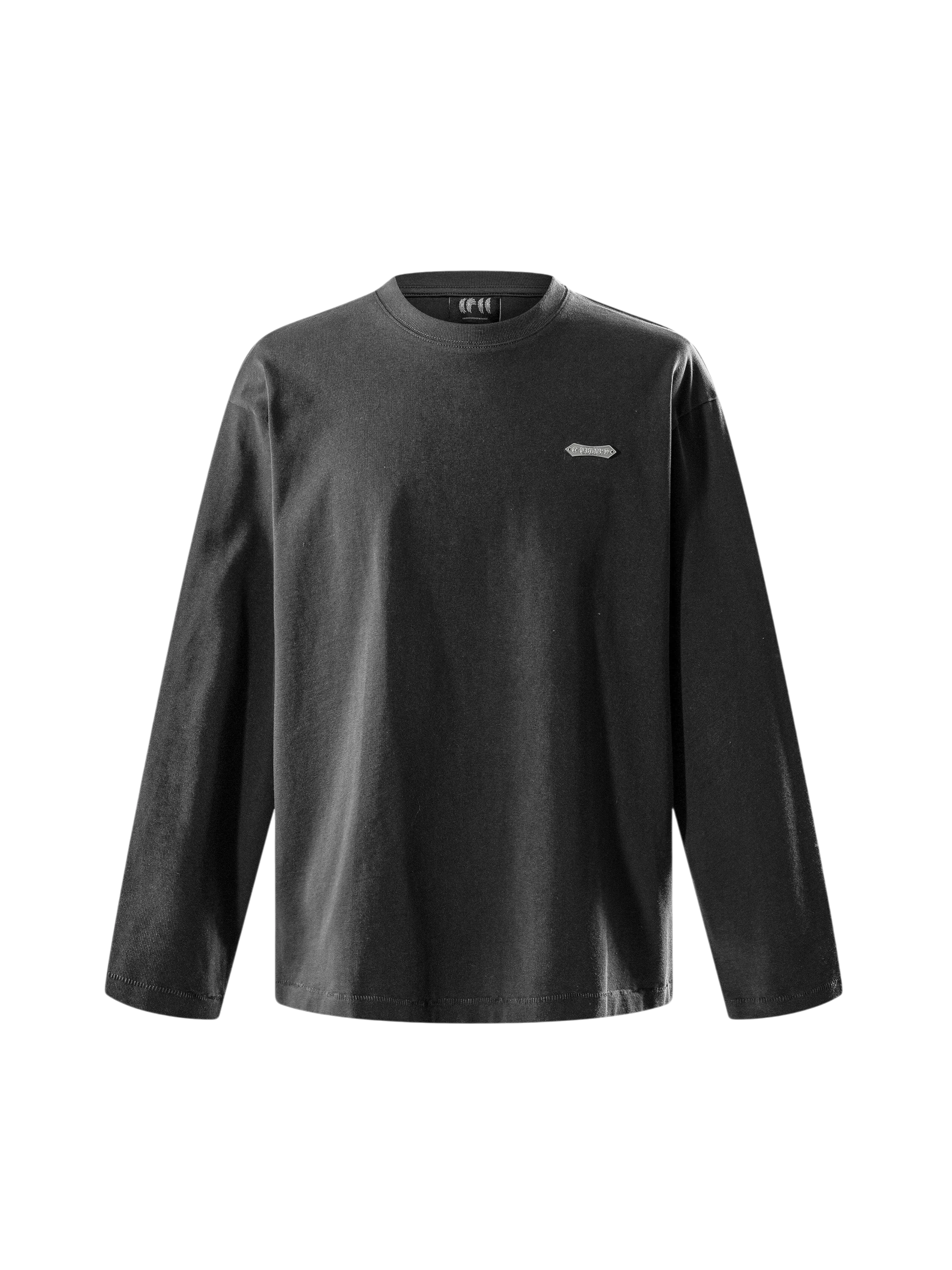 TBHNP Luminous Dawn flocked logo long-sleeve tee — men's streetwear graphic tee