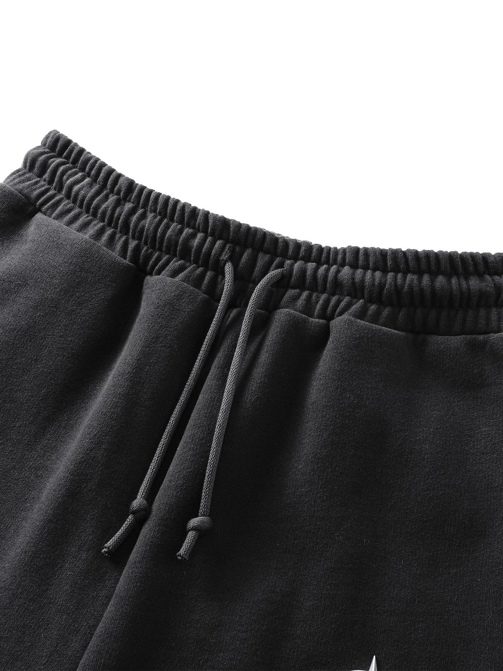 Dark Grey Luminous Dawn pants, elastic drawstring waist detail