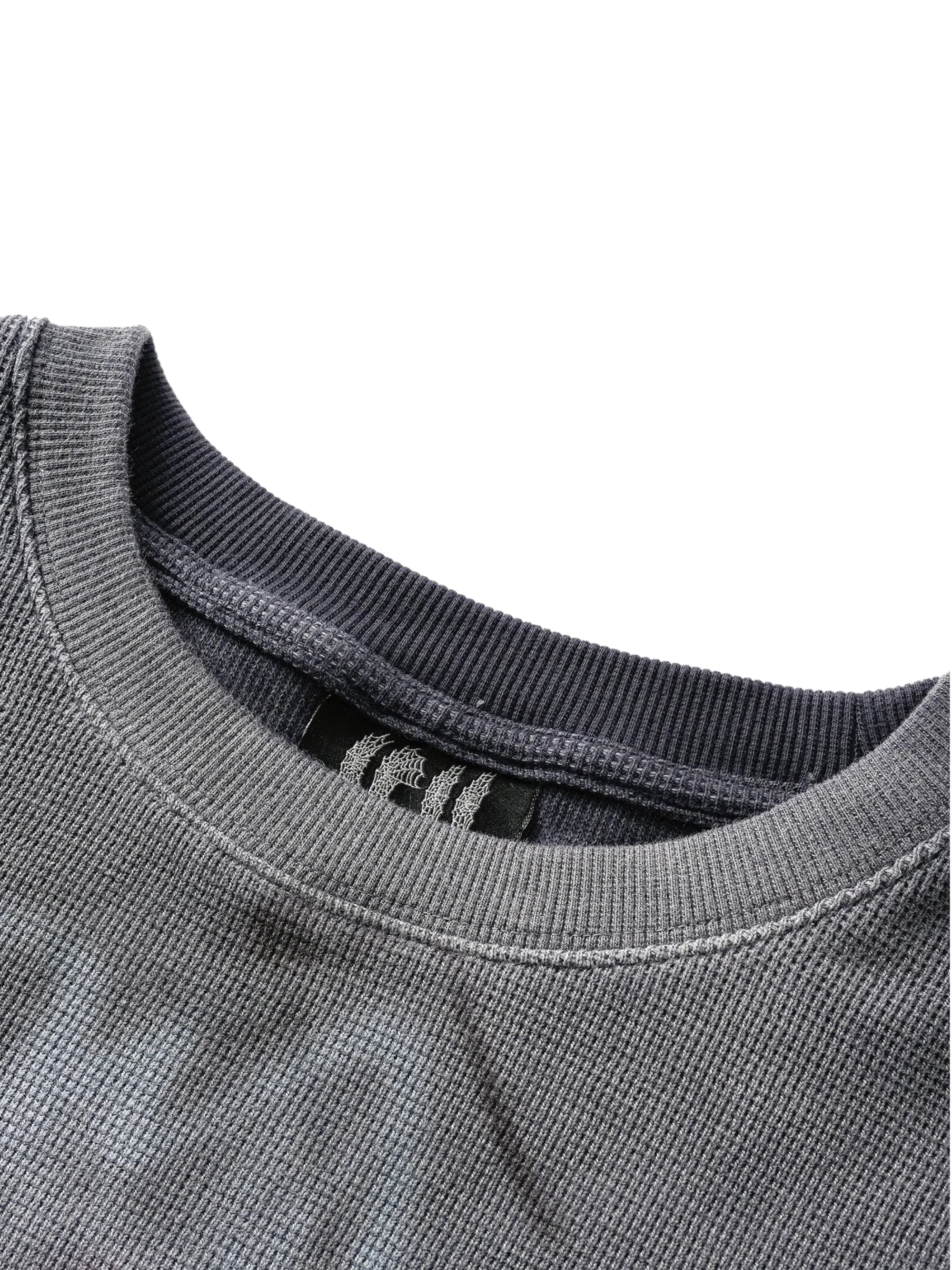 TBHNP Disciple graffiti spray long-sleeve tee, dark grey — men's streetwear graphic tee