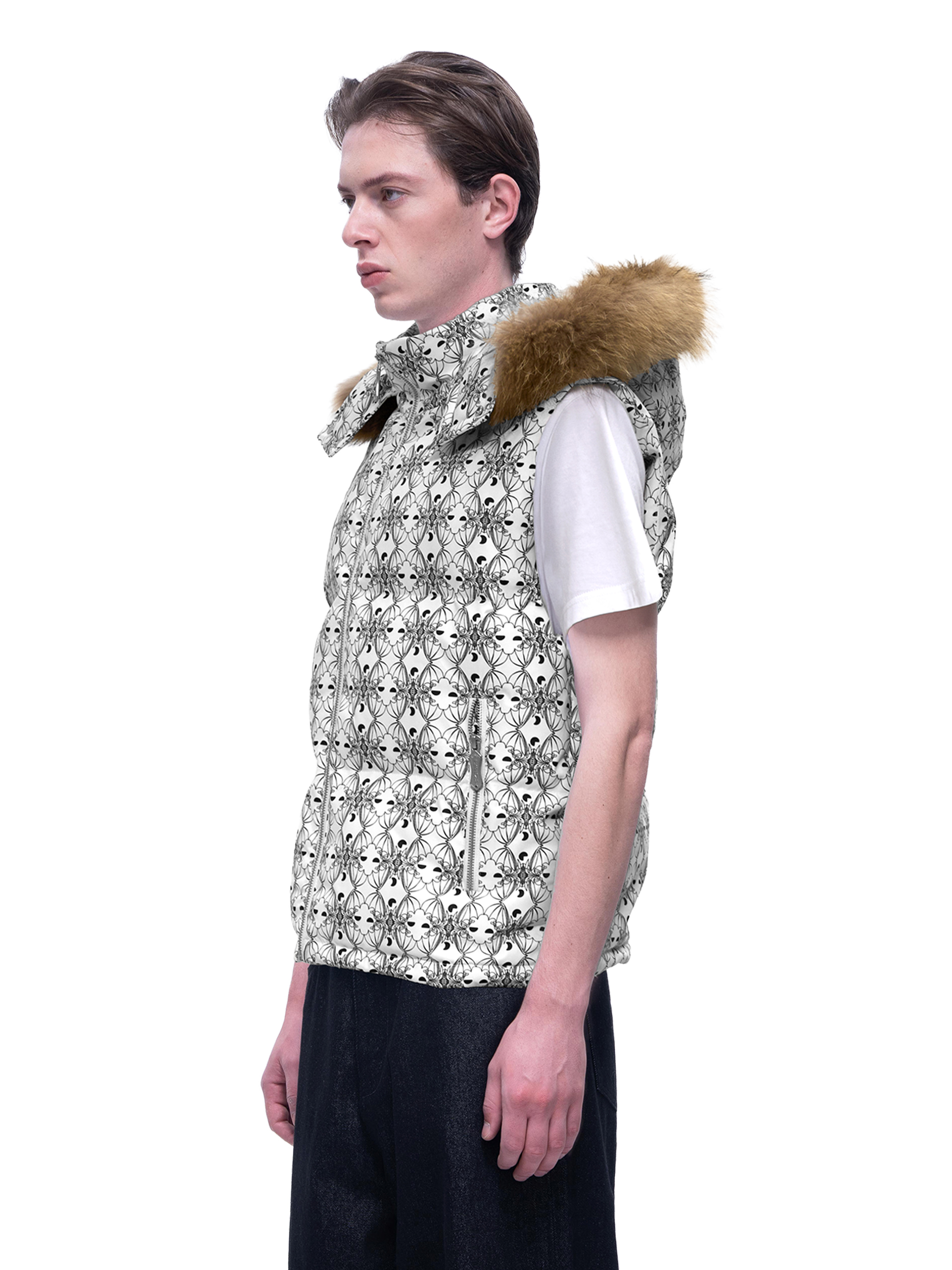 LUMINOUS DAWN BAT PATTERN DOWN VEST