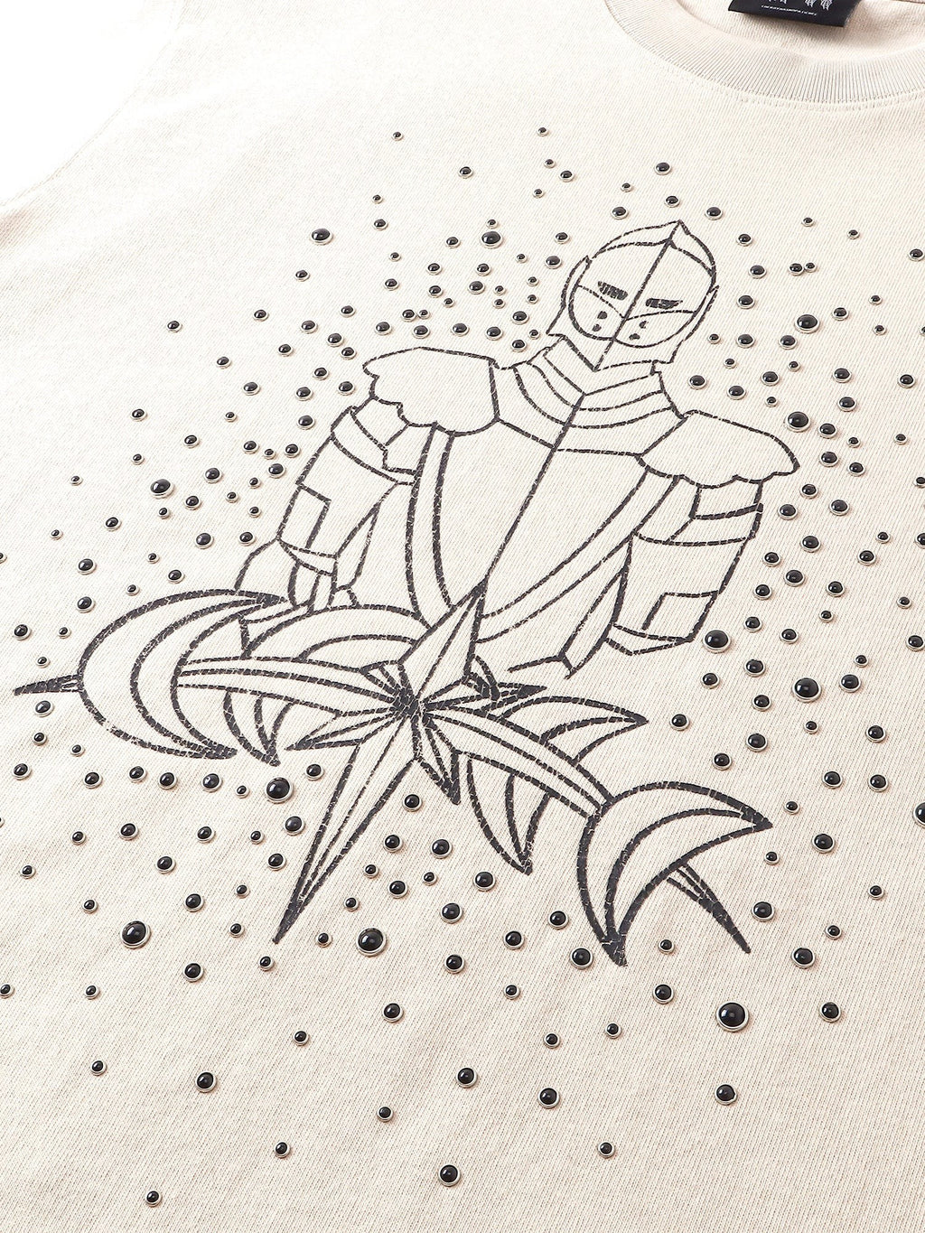 TBHNP Luminous Dawn sketch knight rhinestone t-shirt — men's streetwear graphic tee