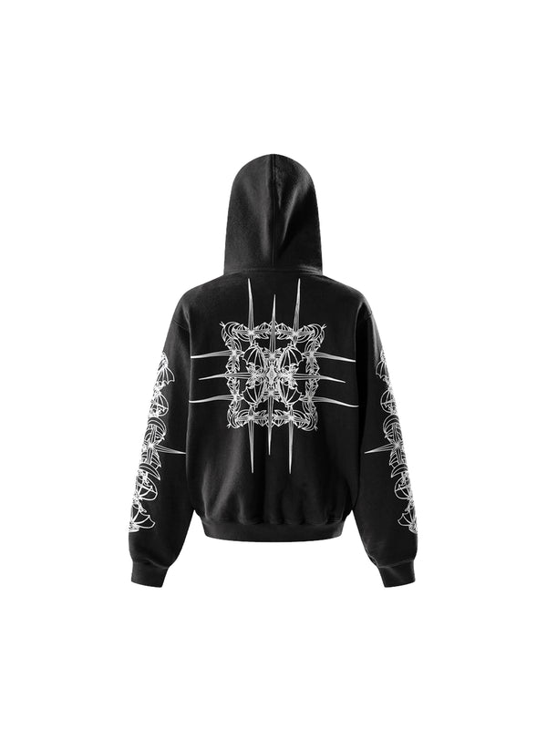 LUMINOUS DAWN ASTRAL LOGO ZIP HOODIE