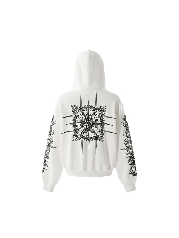 LUMINOUS DAWN ASTRAL LOGO ZIP HOODIE