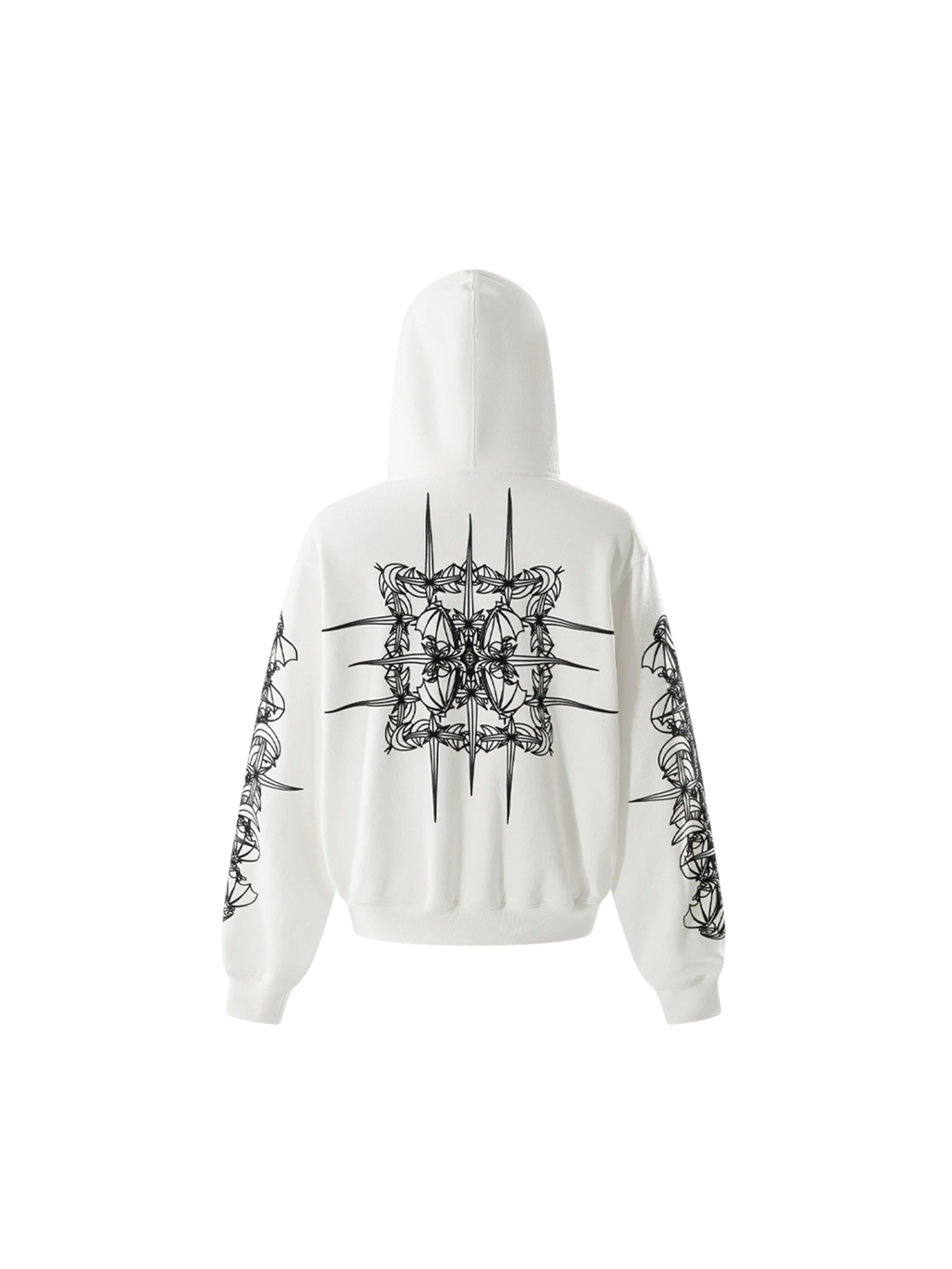 TBHNP Luminous Dawn astral logo flocked zip-up hoodie — men's streetwear hoodie