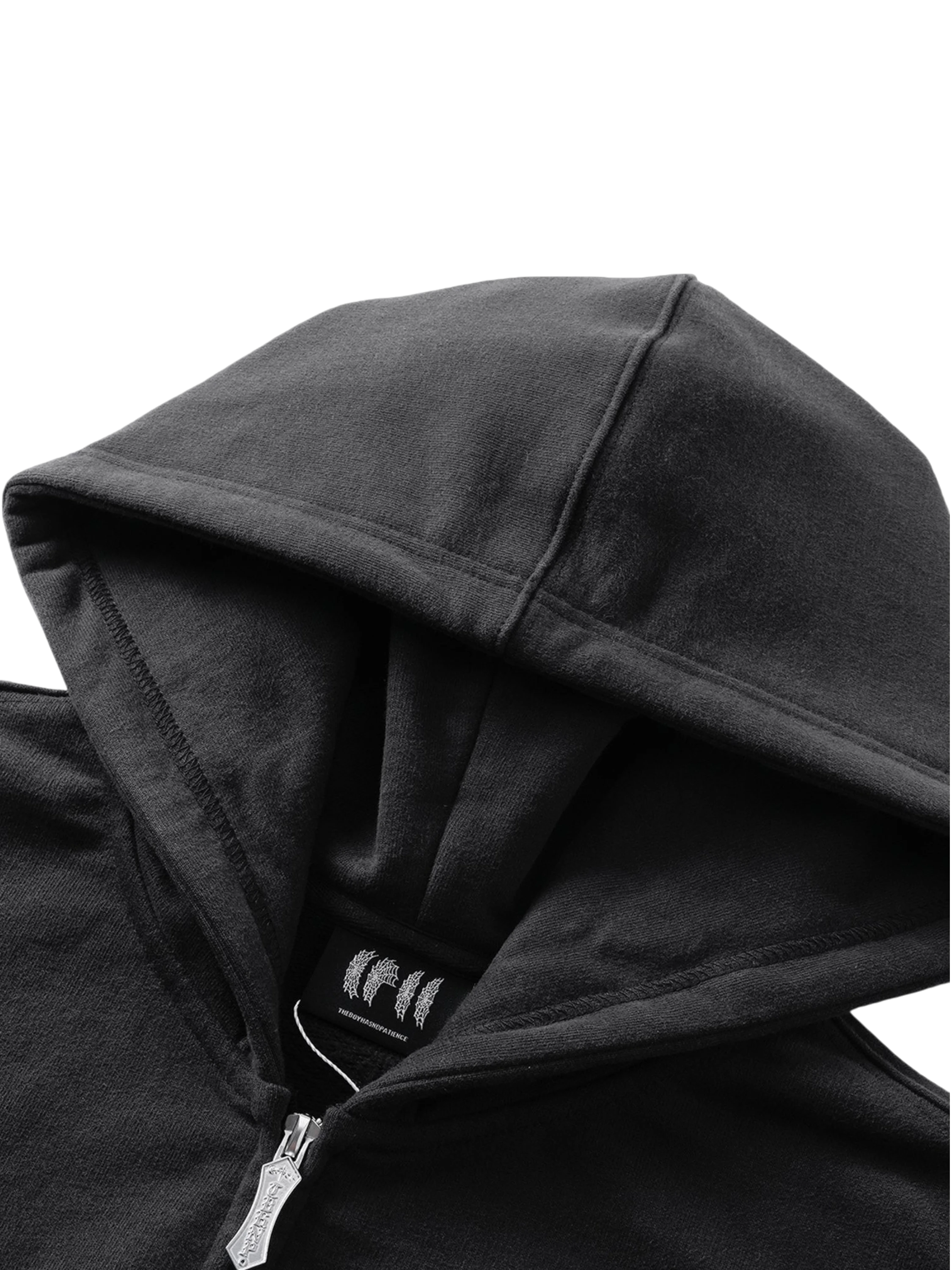 TBHNP Luminous Dawn astral logo flocked zip-up hoodie — men's streetwear hoodie