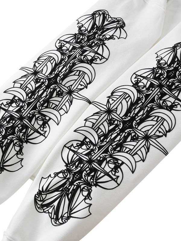 LUMINOUS DAWN ASTRAL LOGO ZIP HOODIE