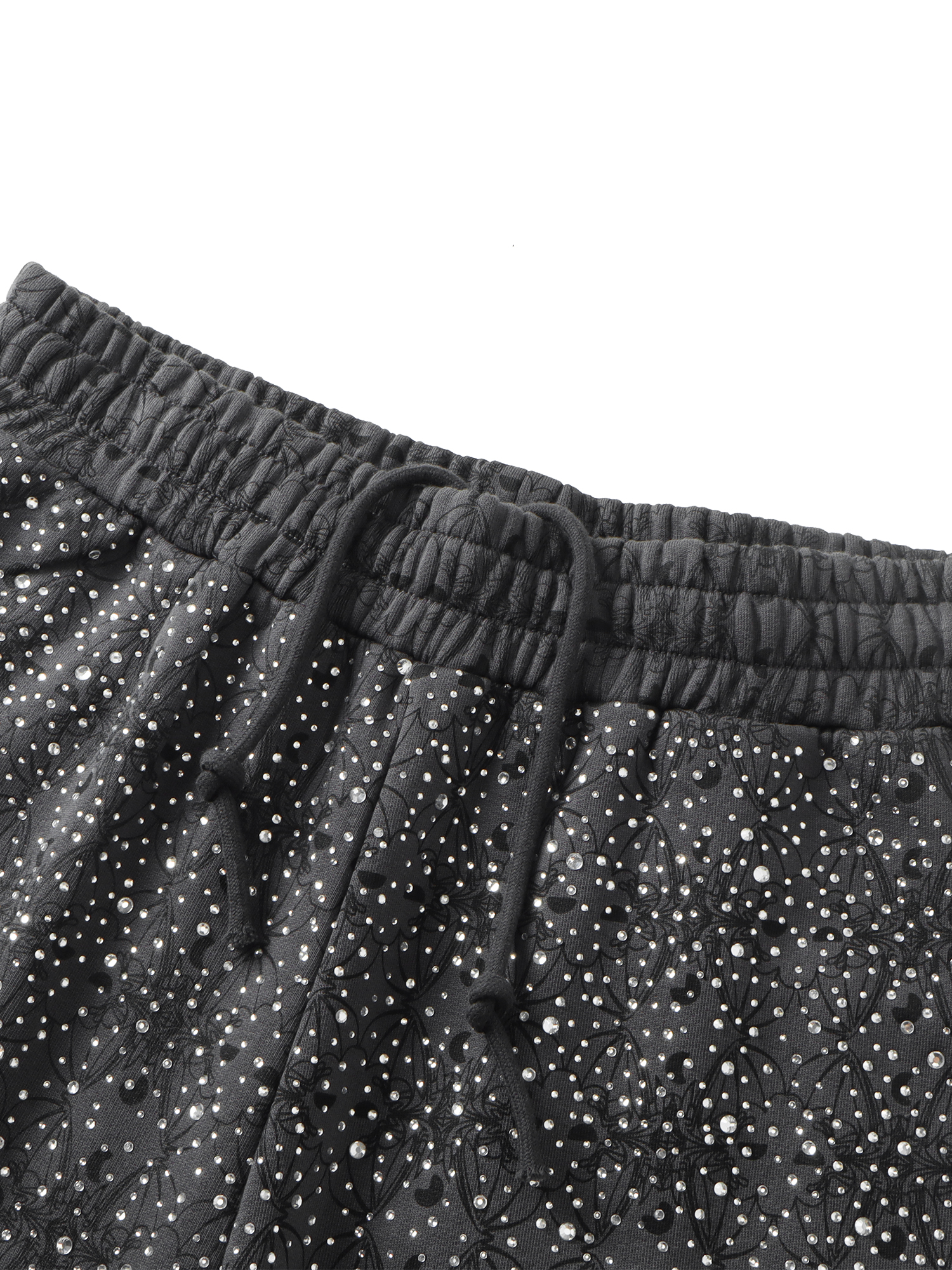LUMINOUS DAWN DARK PATTERN RHINESTONE PANTS