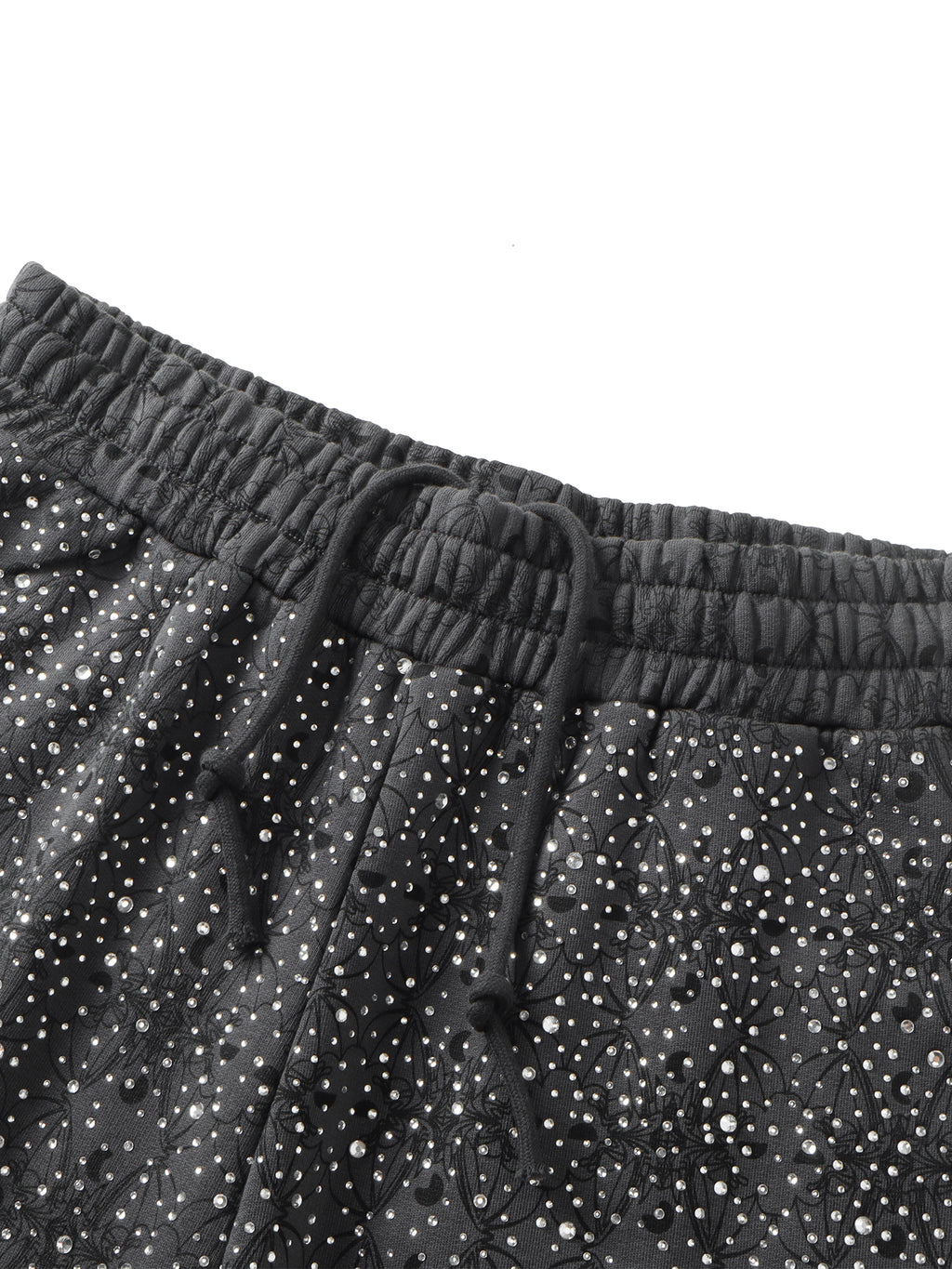 LUMINOUS DAWN DARK PATTERN RHINESTONE PANTS