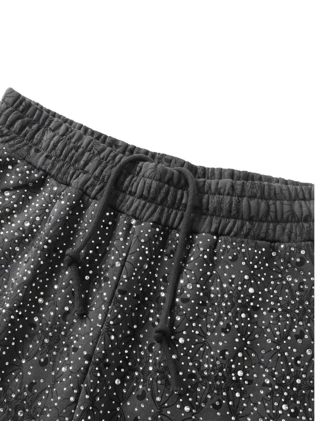 LUMINOUS DAWN DARK PATTERN RHINESTONE PANTS