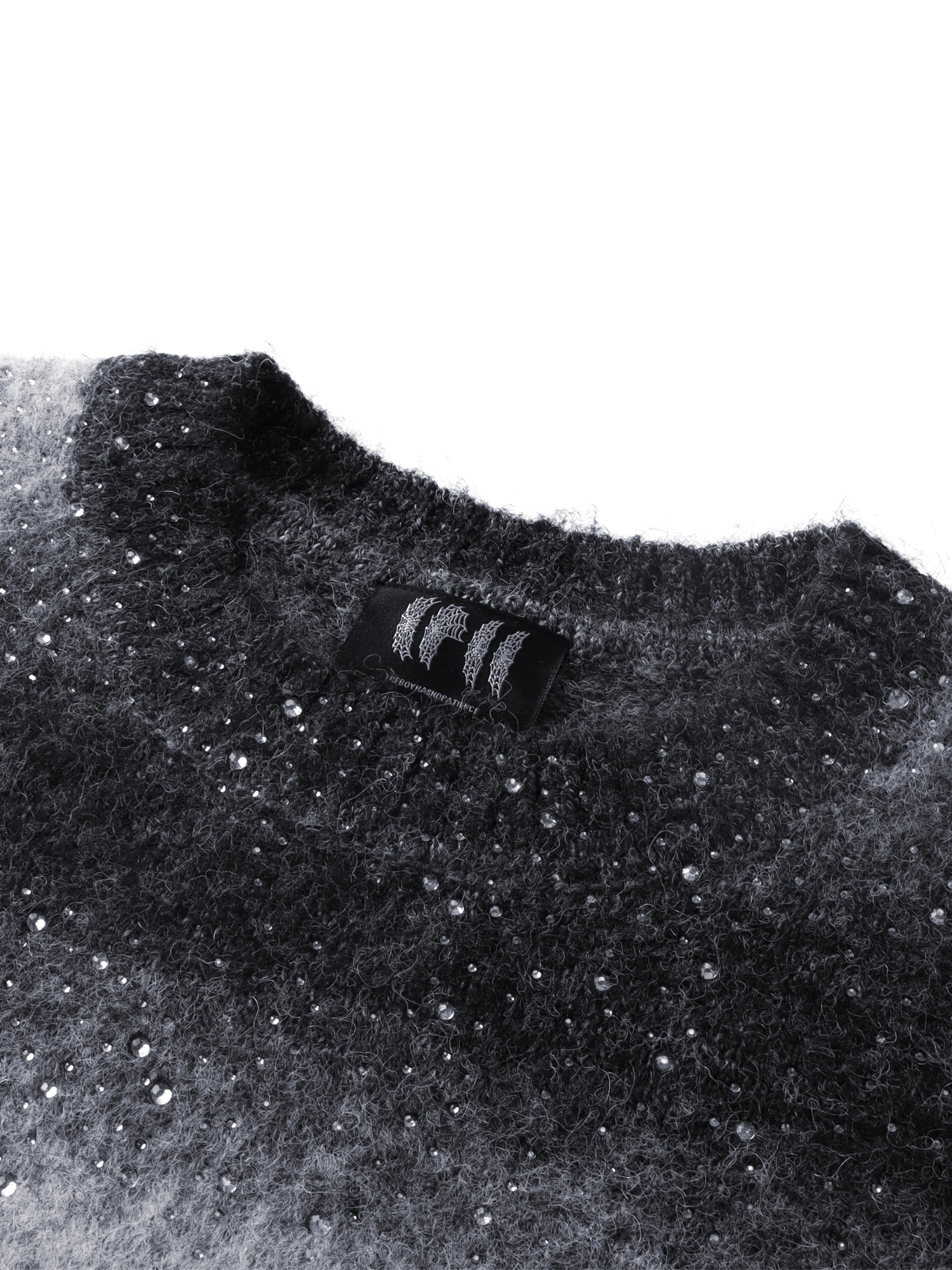 LUMINOUS DAWN RHINESTONE MOHAIR SWEATER