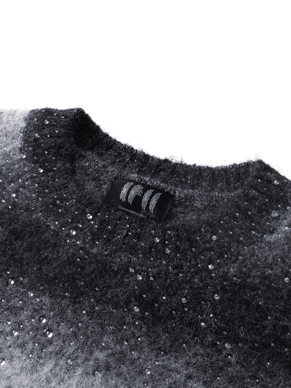 LUMINOUS DAWN RHINESTONE MOHAIR SWEATER