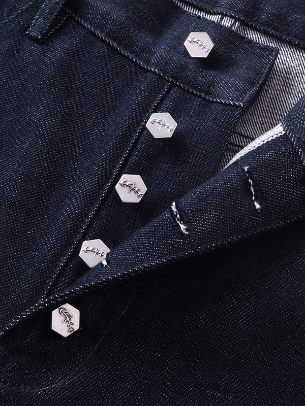 LUMINOUS DAWN BUTTON-FRONT JEANS