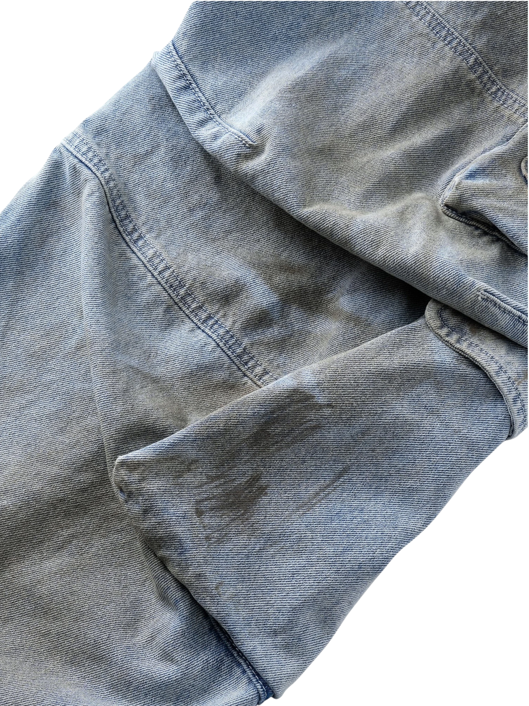 TBHNP Disciple mud-dyed multi-pocket baggy cargo pants — men's streetwear cargo pants