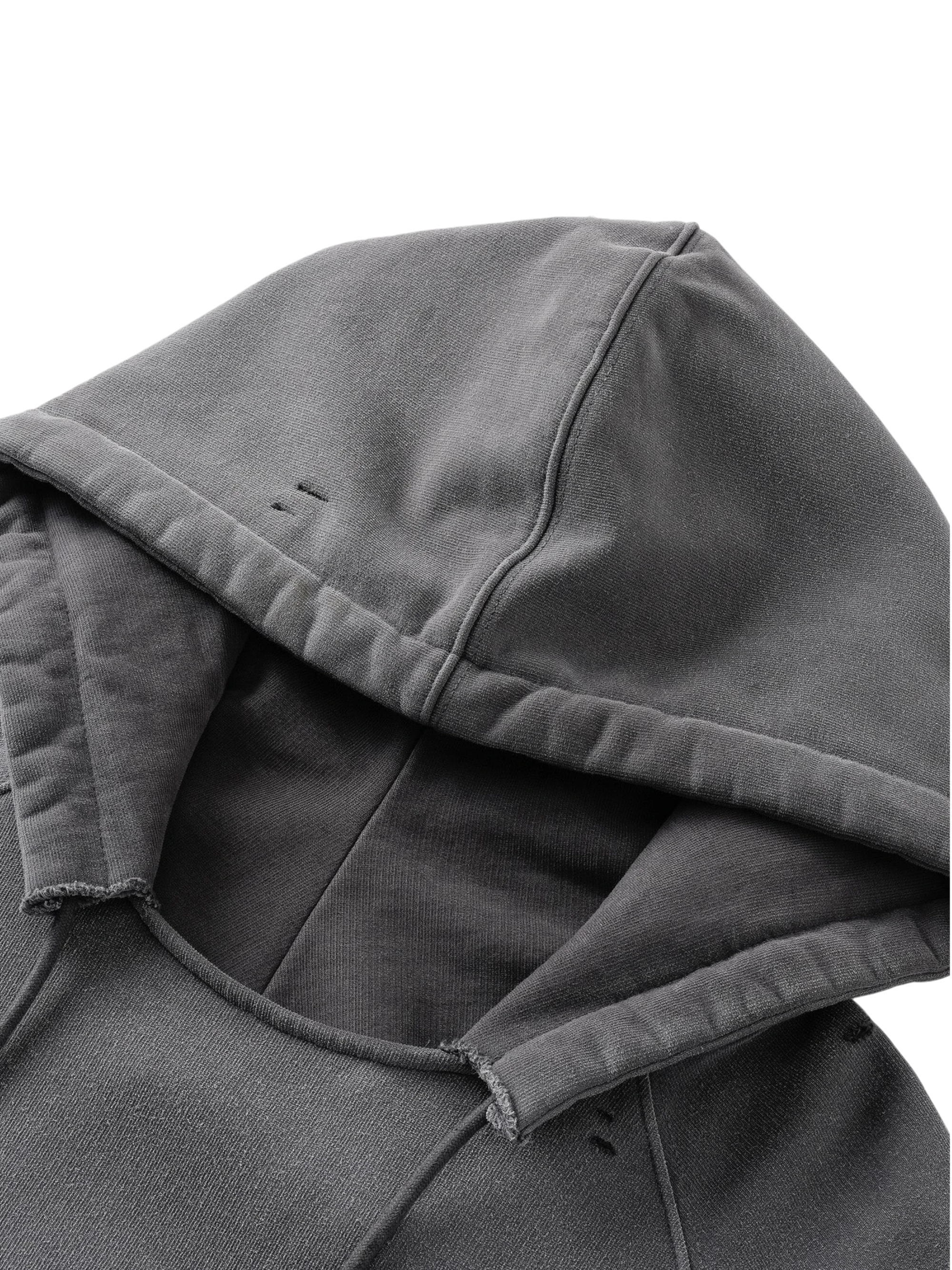 TBHNP Disciple distressed stained pullover hoodie, grey — men's streetwear hoodie