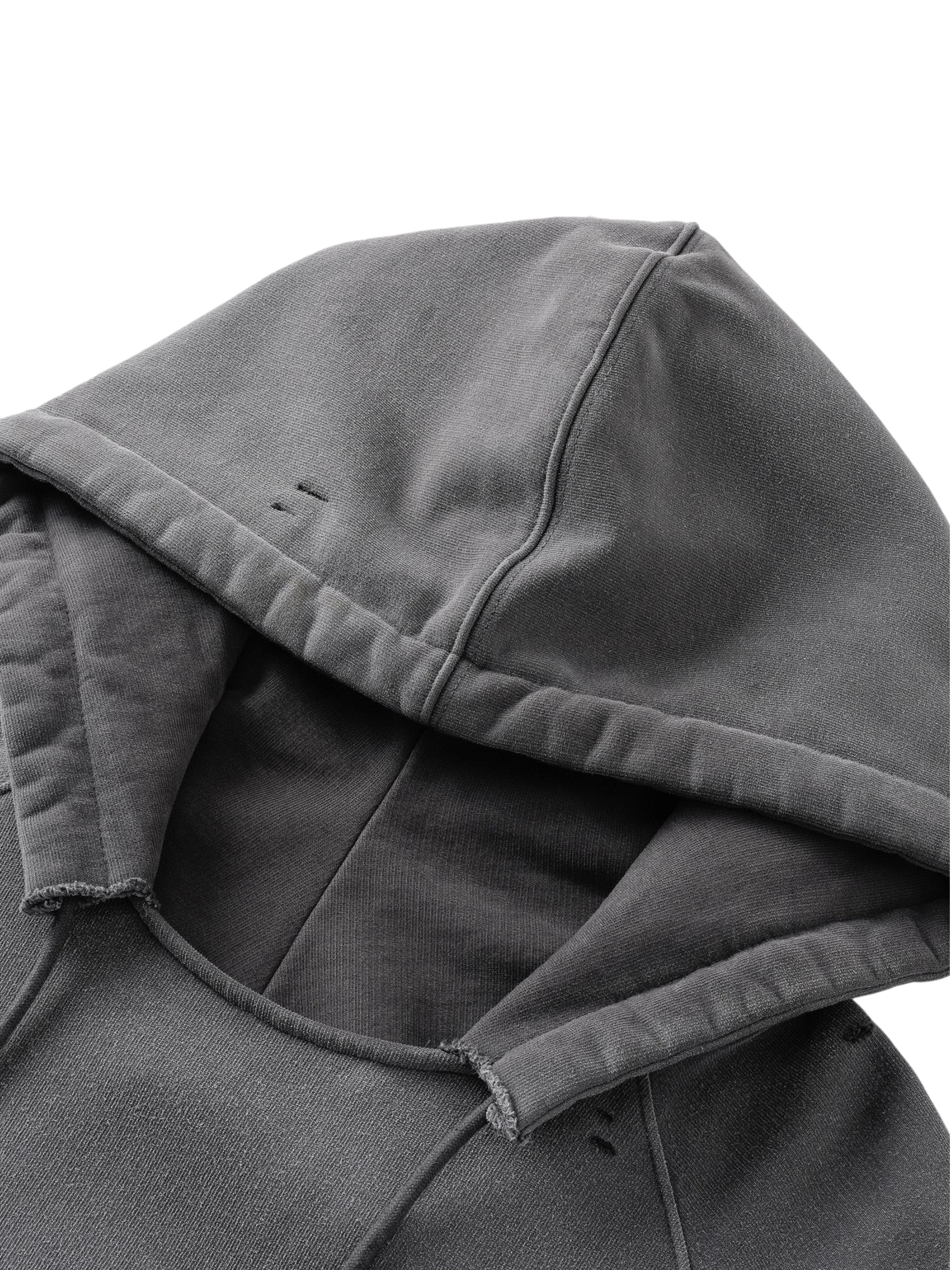 TBHNP Disciple distressed stained pullover hoodie, grey — men's streetwear hoodie