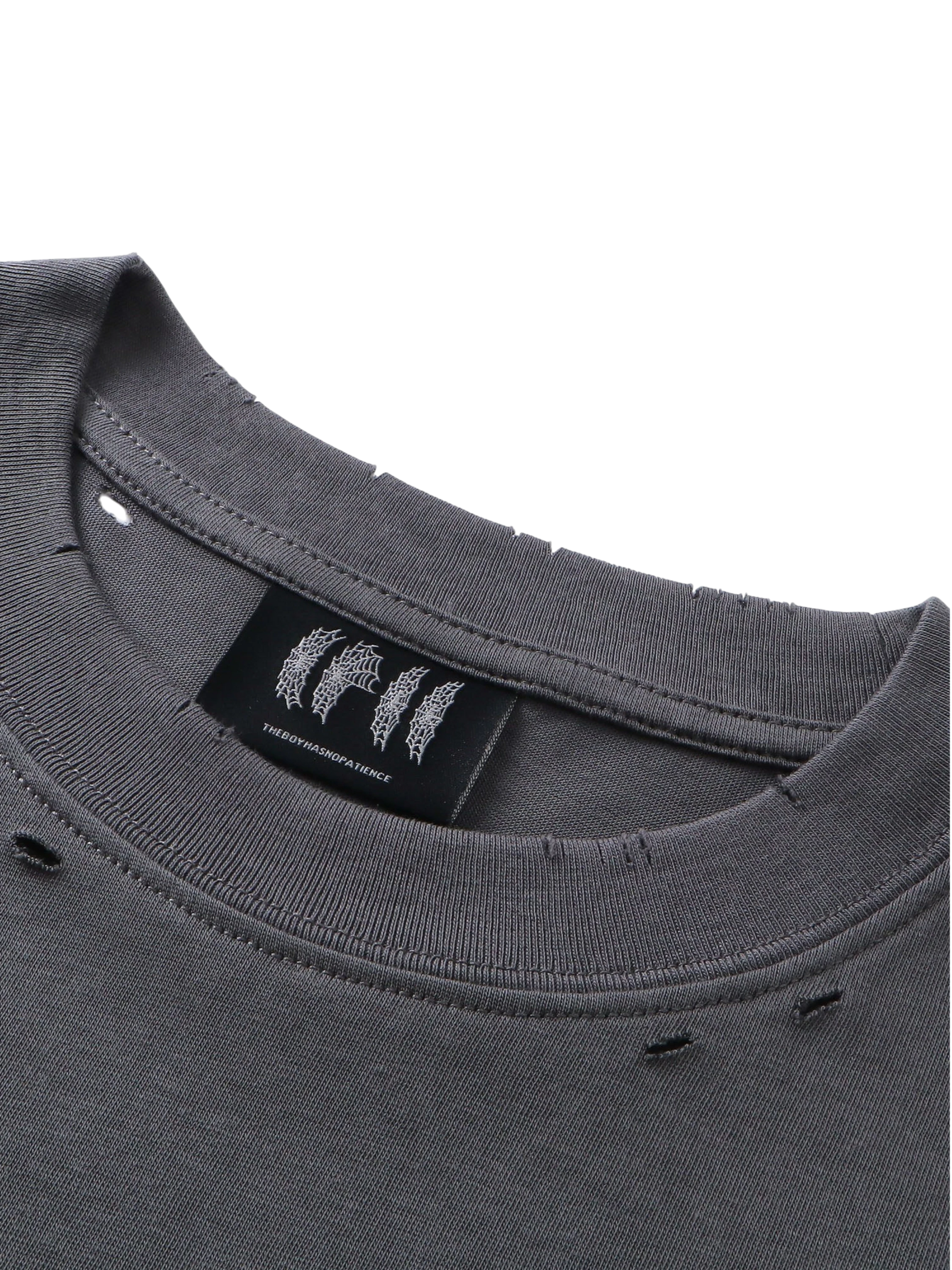 TBHNP Luminous Dawn distressed sword and shield print long-sleeve cotton t-shirt — men's streetwear long sleeve tee