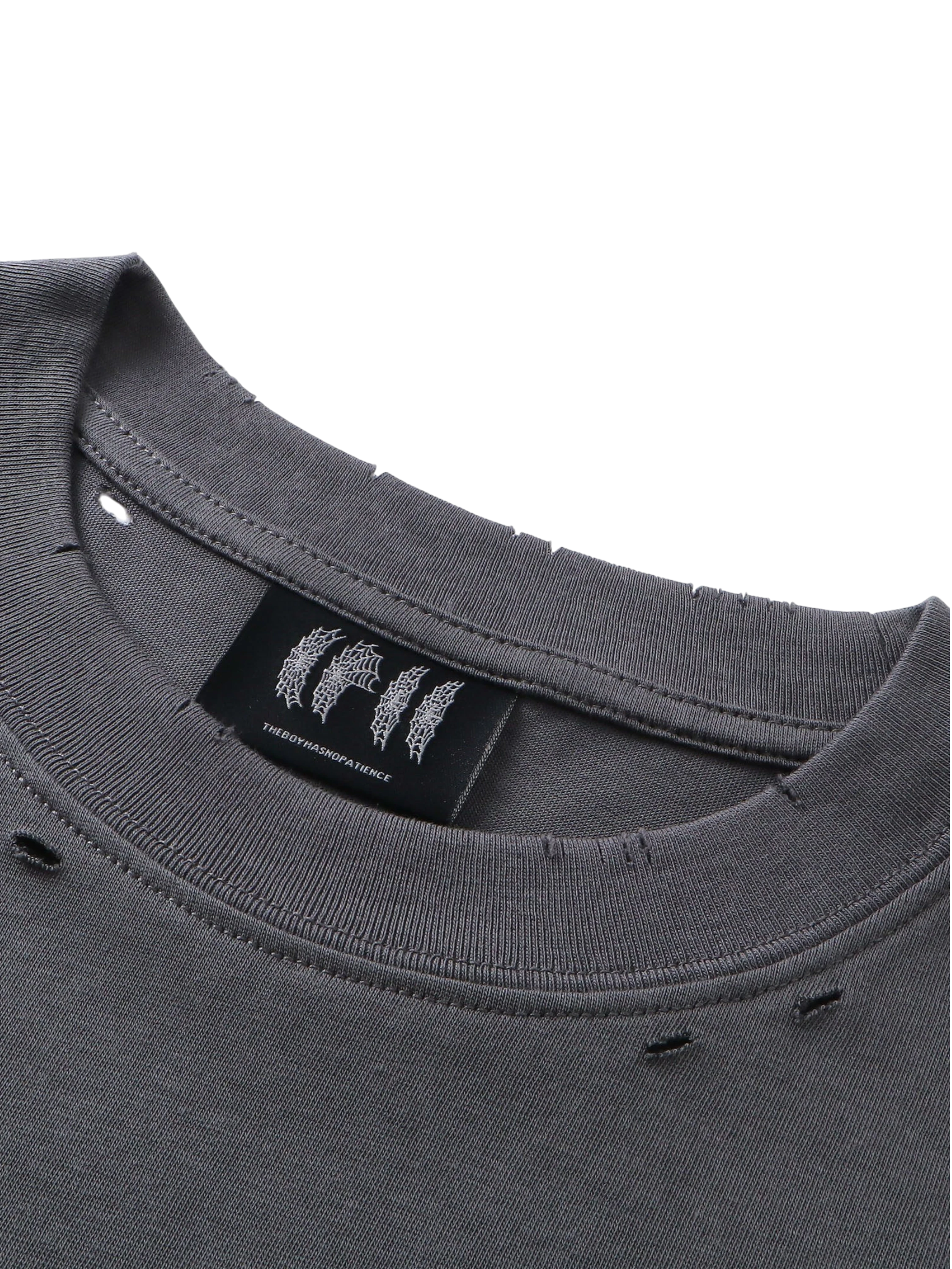 TBHNP Luminous Dawn distressed sword and shield print long-sleeve cotton t-shirt — men's streetwear long sleeve tee