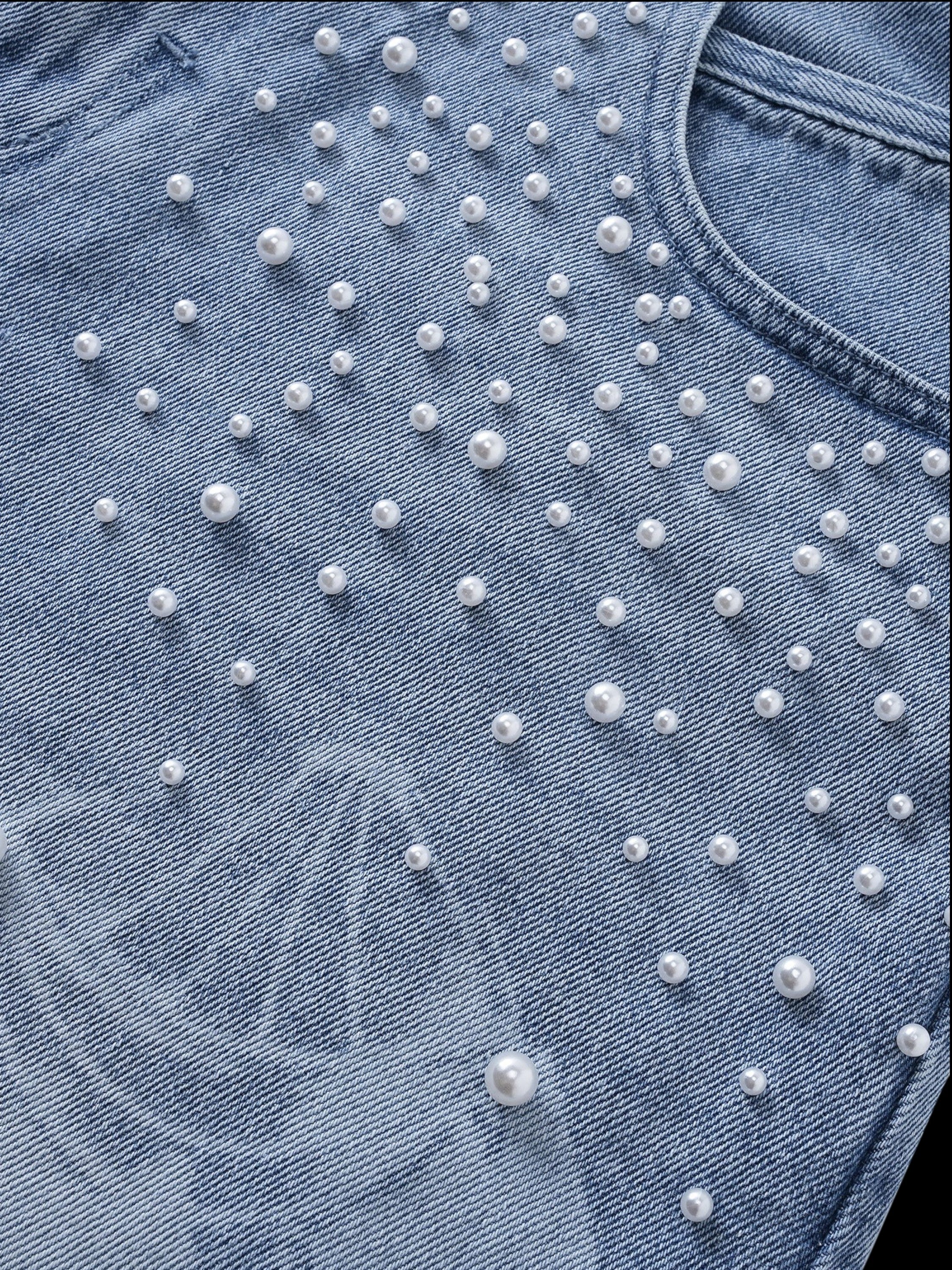 TBHNP Luminous Dawn pearl armor cropped wide-leg jeans — men's streetwear denim