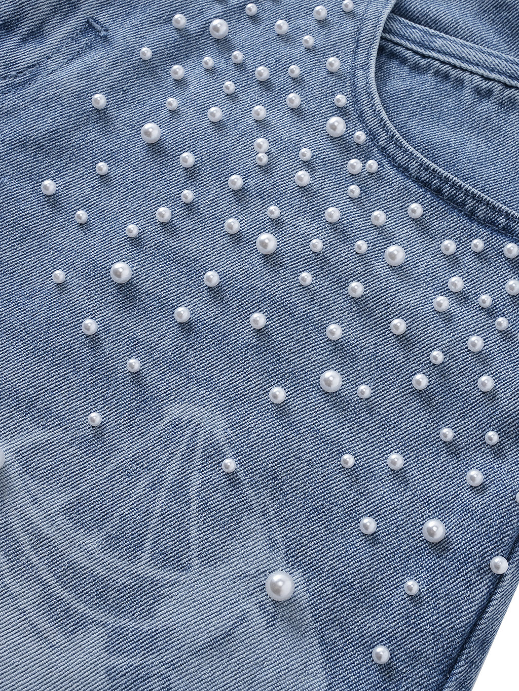  LUMINOUS DAWN KNIGHT PEARL ARMOR CROPPED JEANS