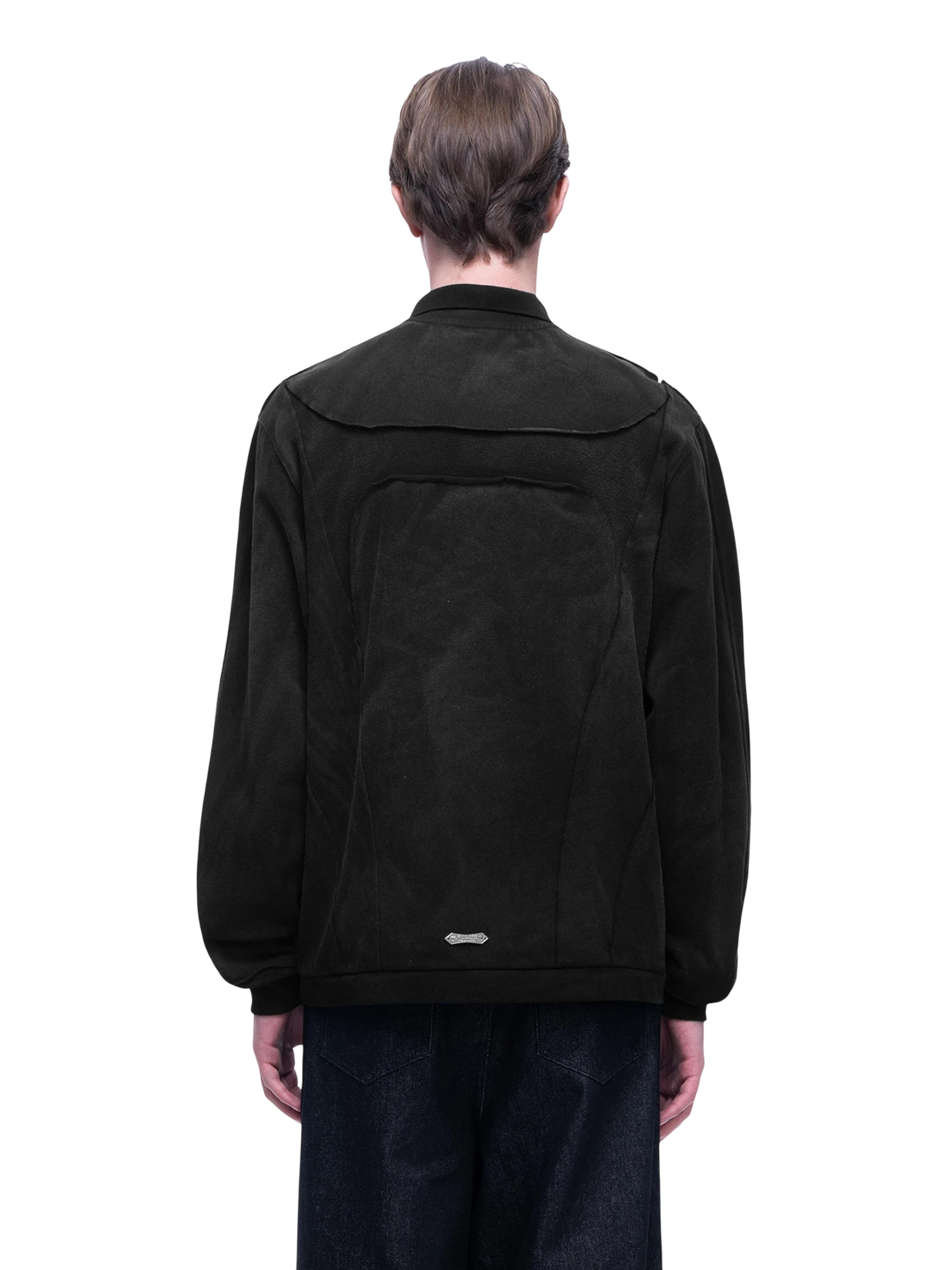 TBHNP Luminous Dawn structured seam long-sleeve polo shirt — men's streetwear polo