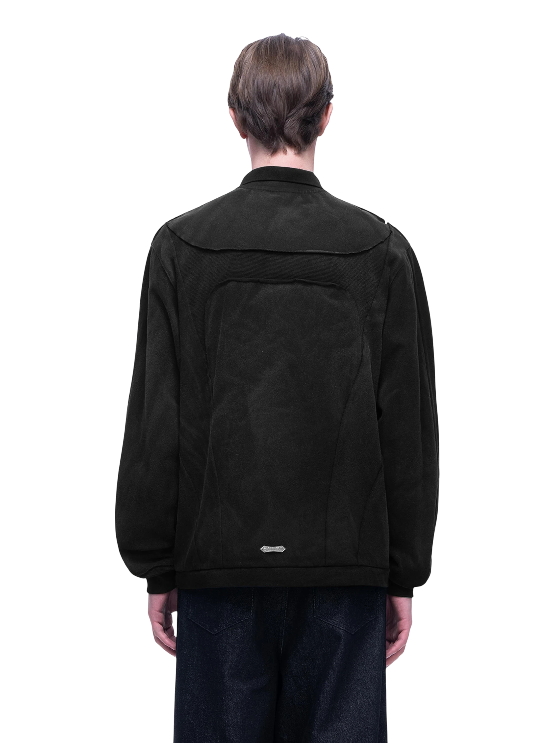TBHNP Luminous Dawn structured seam long-sleeve polo shirt — men's streetwear polo
