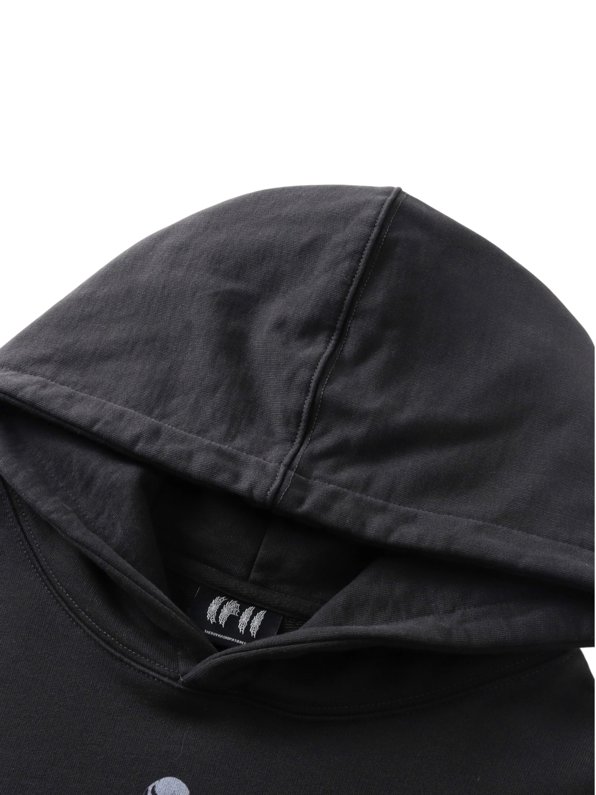 TBHNP Luminous Dawn washed two-tone cotton hoodie, dark grey — men's streetwear hoodie