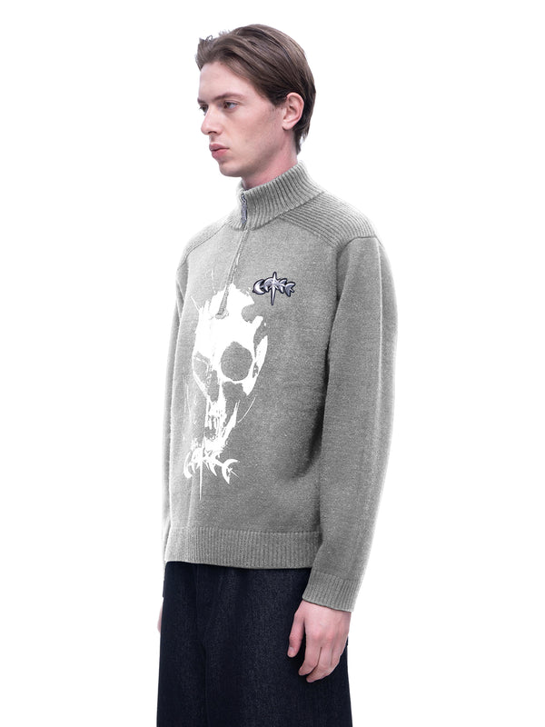 LUMINOUS DAWN KNIGHT AND UNDEAD PRINTED SWEATER