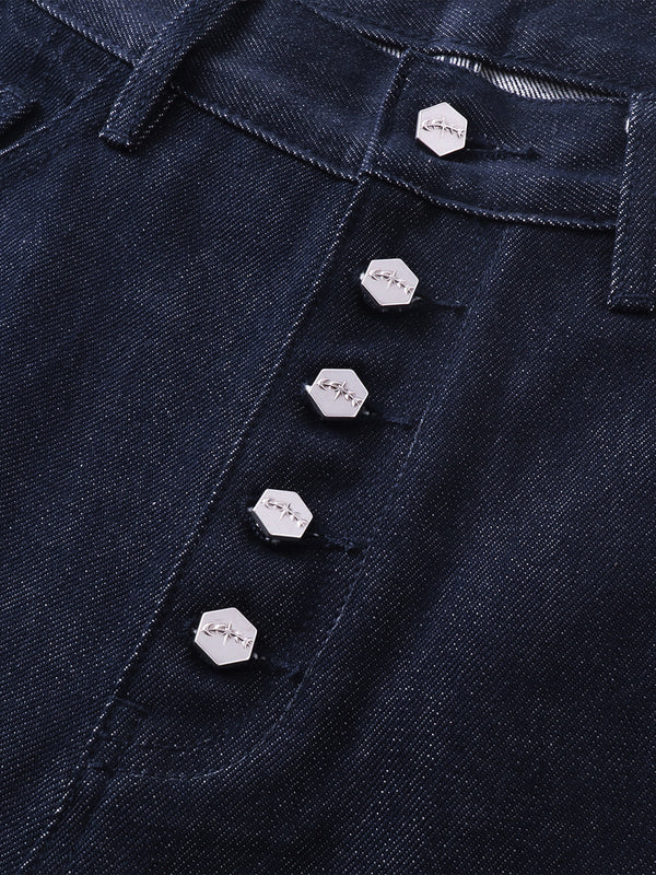 LUMINOUS DAWN BUTTON-FRONT JEANS