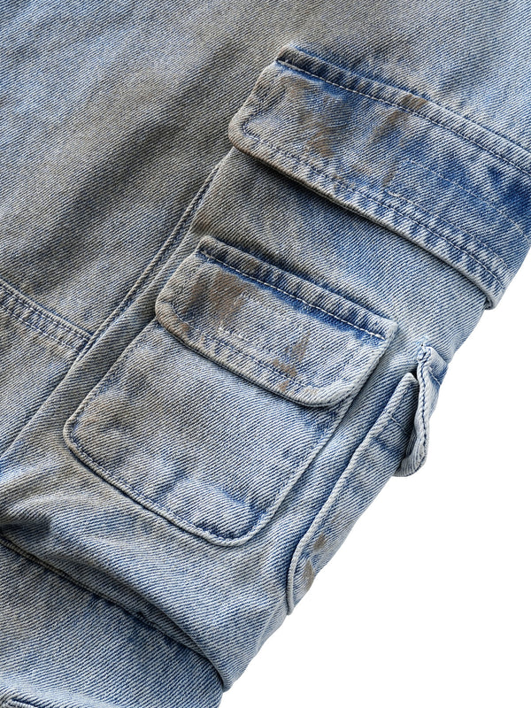 DISCIPLE ADJUSTABLE MULTI-POCKET WIPE DIRTY OVERALLS