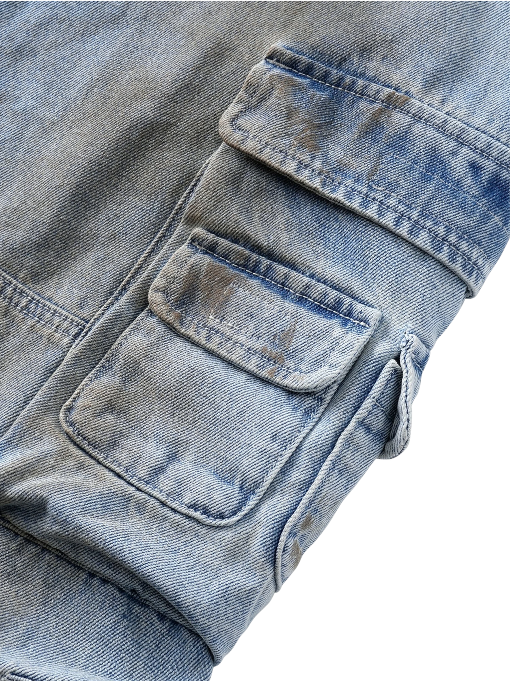 TBHNP Disciple mud-dyed multi-pocket baggy cargo pants — men's streetwear cargo pants