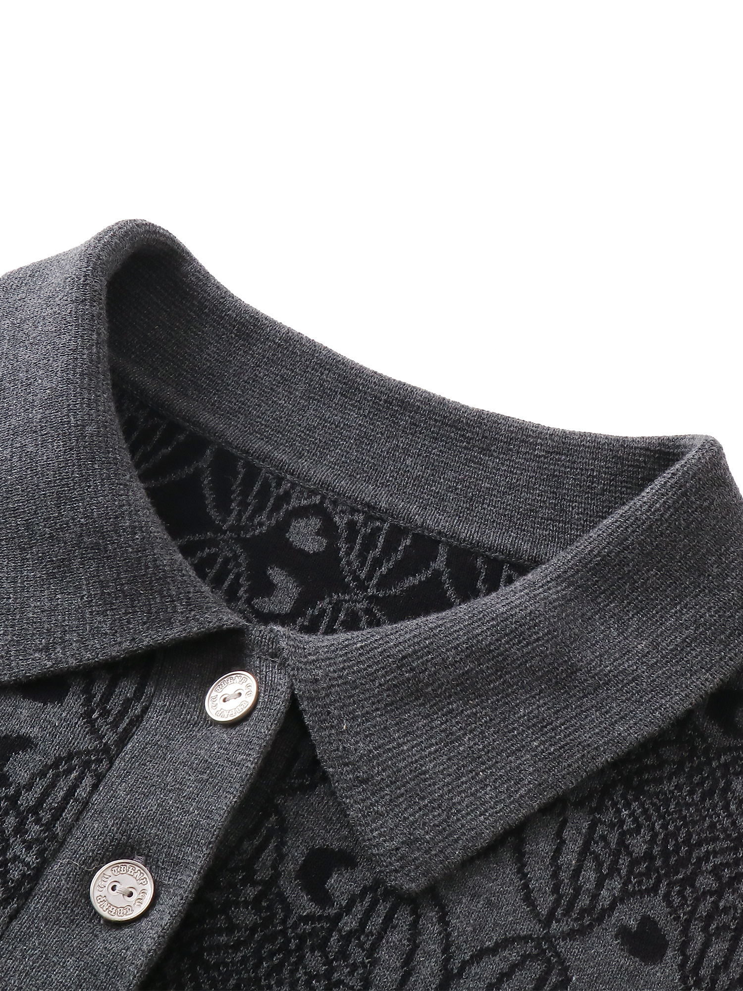 LUMINOUS DAWN BAT PATTERN POLO TEE