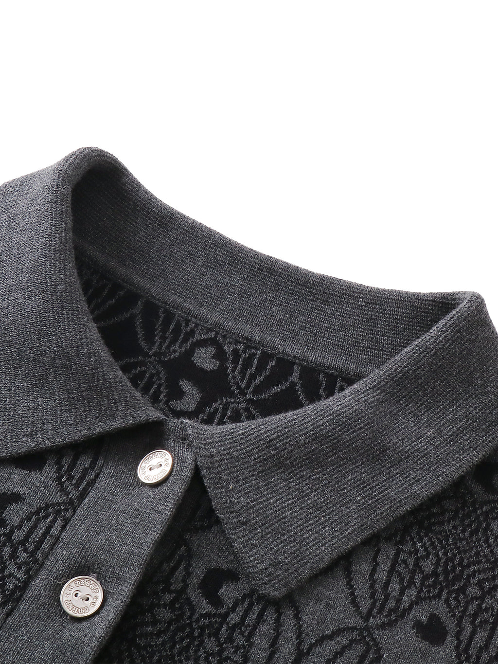 LUMINOUS DAWN BAT PATTERN POLO TEE