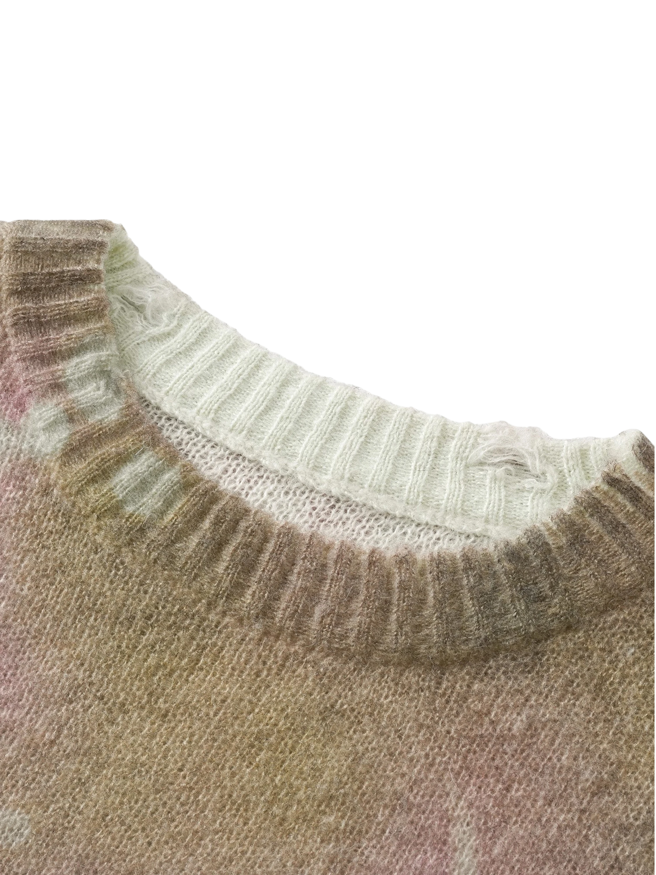 TBHNP Disciple all-over print distressed knit sweater — men's streetwear knitwear